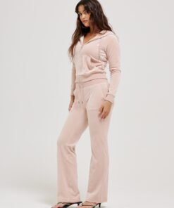 Juicy Couture Classic Velour Del Ray Pant Rose Dust